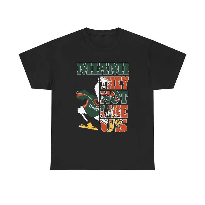 Miami Hurricanes Sebastian Swag Unisex Tee, NCAA Fan Gift, They Not Like Us Design, College Sports Apparel, Game Day Shirt Cotton Menswear