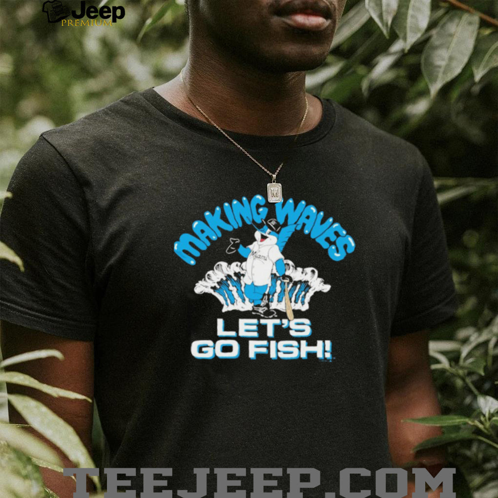 Miami Marlins Billy the Marlin Making Waves Let’s Go Fish T Shirt