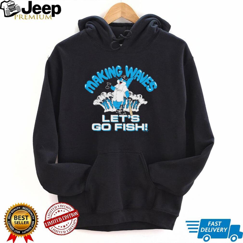 Miami Marlins Billy the Marlin Making Waves Let’s Go Fish T Shirt