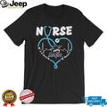 Miami Marlins Nurse Heart Stethoscope T Shirt It’s a Work of Heart Medical T shirt