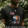 Miami Sports Mascots Patriotic American Flag Salute Coffee T Shirt