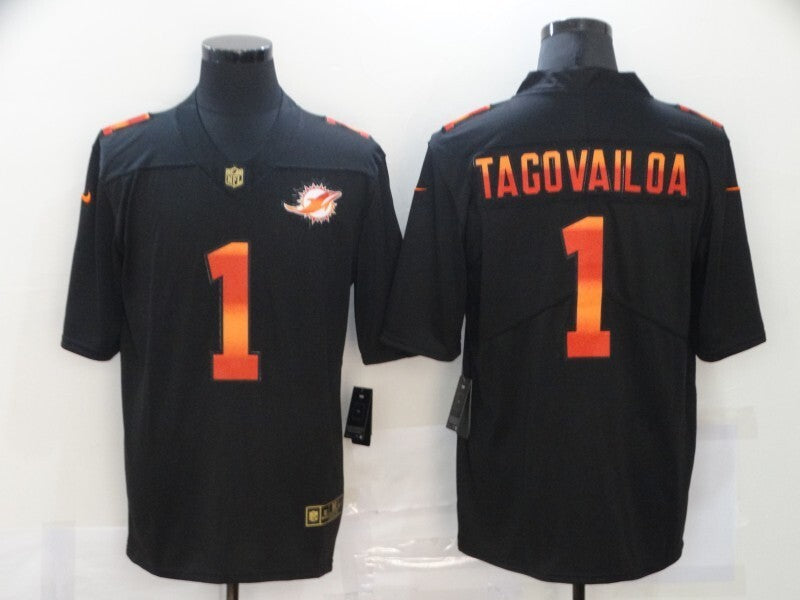 Miami Dolphins #1 Tua Tagovailoa Black Rainbow 053
