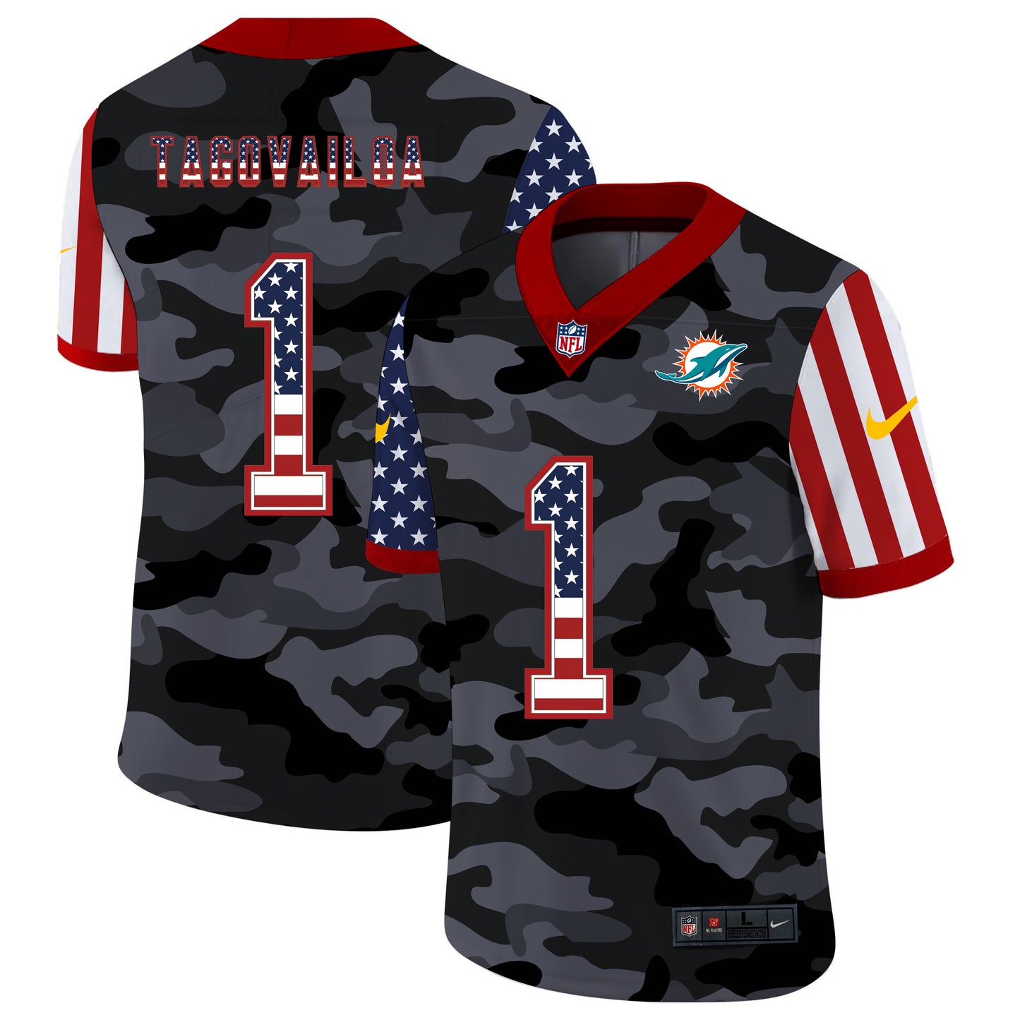Miami Dolphins #1 Tua Tagovailoa Style 2