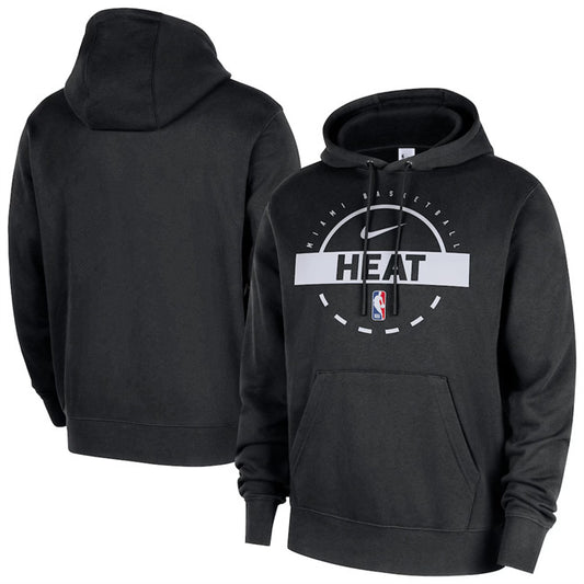 Miami Heat Black 2025 26 Practice Club Pullover Hoodie