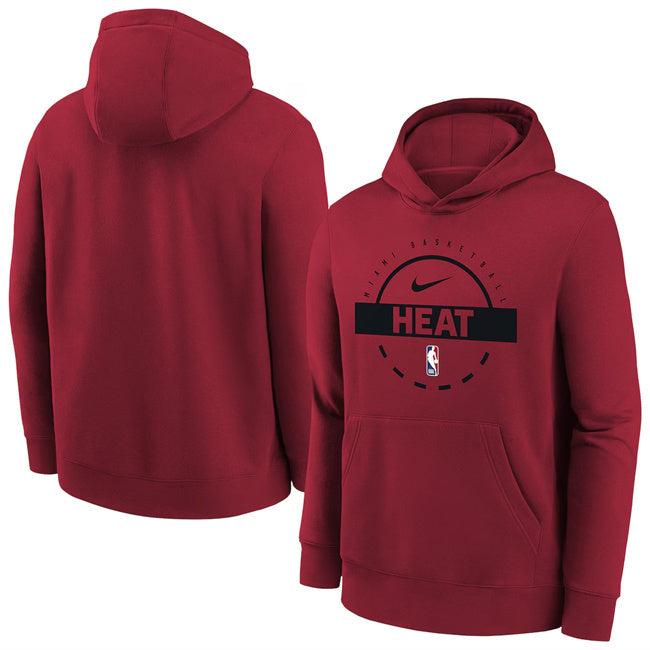 Miami Heat Wine 2025 26 Practice Club Pullover Hoodie