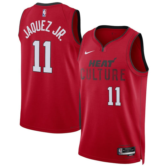 Miami Heat #11 Jaime Jaquez Jr. Unisex 202425 Swingman Player Jersey - City Edition - Red