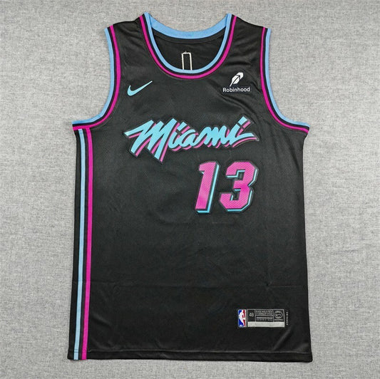 Miami Heat #13 Bam Adebayo Heat 13 Black City Edition Style 2
