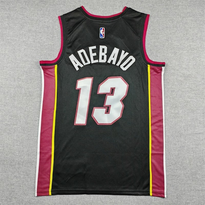 Miami Heat #13 Bam Adebayo Heat 13 Black Style 1