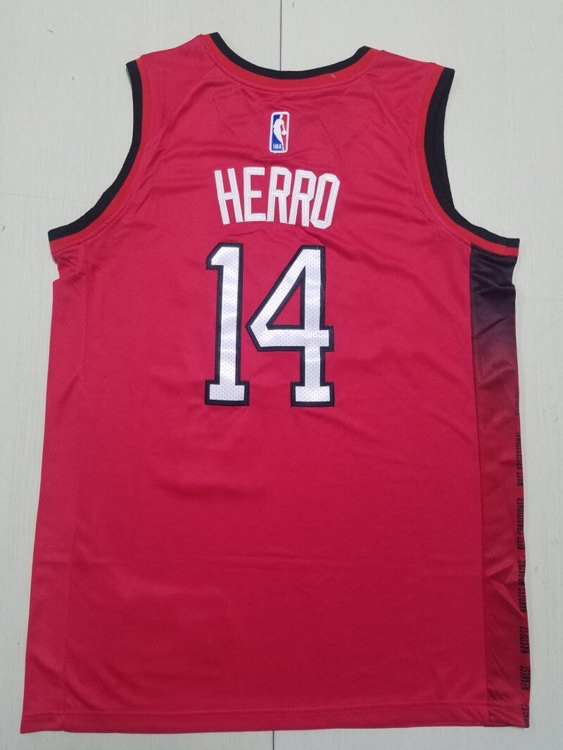 Miami Heat #14 Tyler Herro Heat 14 Red City s-xxl Style 1