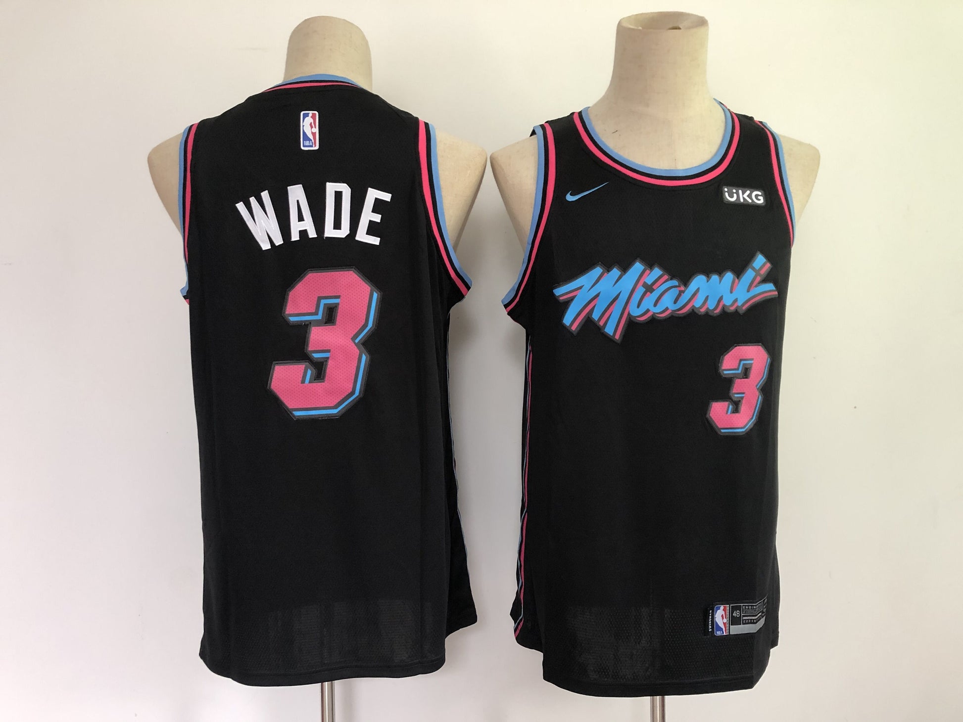 Miami Heat #3 Dwyane Wade Heat 3 Black City Edition - Logo