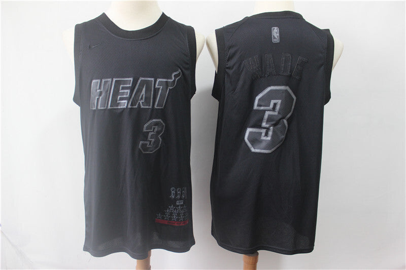 Miami Heat #3 Dwyane Wade Heat 3 # 2019 New Black MVP Honor Jersey