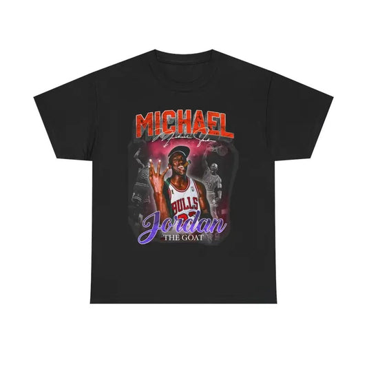 Michael Jordan T-Shirt, Jordan Shirt, Vintage Basketball Tee, Goat, Chicago Top, MJ, Gift For Bulls Fan Casual Classic Cotton Menswear Retro Graphic men gifts