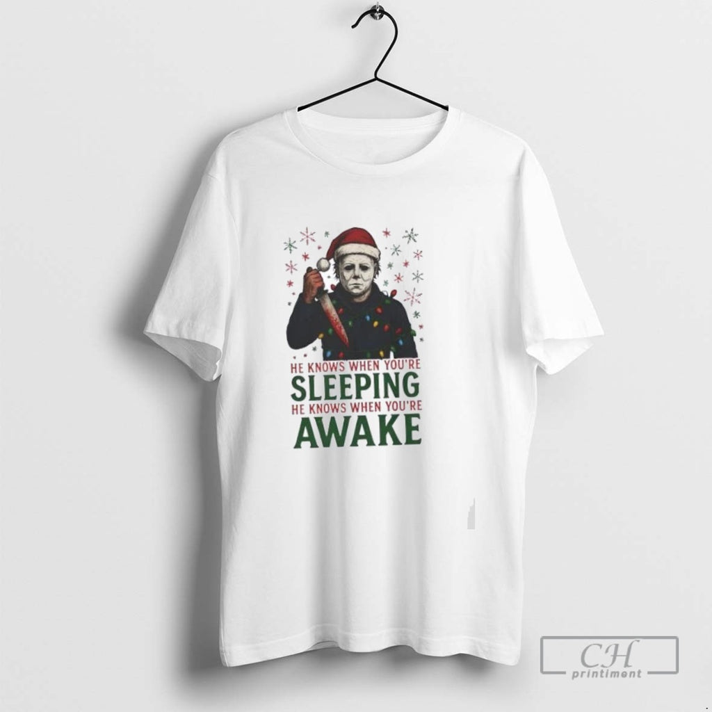 Michael Myers Christmas Horror He Knows When Youre Sleeping He Knows When Youre Awake