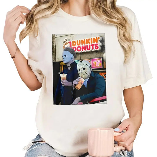Michael Myers and Jason Voorhees Shirt Halloween Tee Shirt For Men Women, Horror Halloween Shirt, Sweatshirt, Hoodie