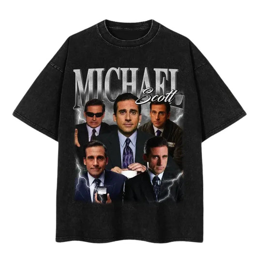 Michael Scott Vintage T-Shirt, The Office Fan Shirt, Retro 90's Bootleg Tee, Michael Scott Homage Wash T-shirt