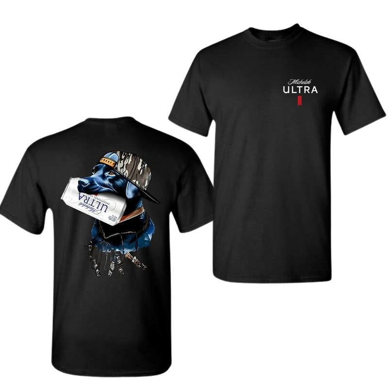 Michelob Ultra Dog Hunting Two-sided T-Shirt For Men & Women Outdoors Camo Southern Casual Cotton Tops Sweatshirt Hoodie Comfort Colors Crewneck - Womenswear