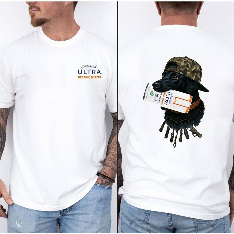 Michelob Ultra Organic Seltzer T-Shirt - Sweatshirt - Hoodie, Drinking Graphic Tee for Dog Lovers, Father's Day Gift, Hunting Enthusiast Trendy Shirt - Unisex Shirt Graphic Tees For Men And Women - Gifts For All