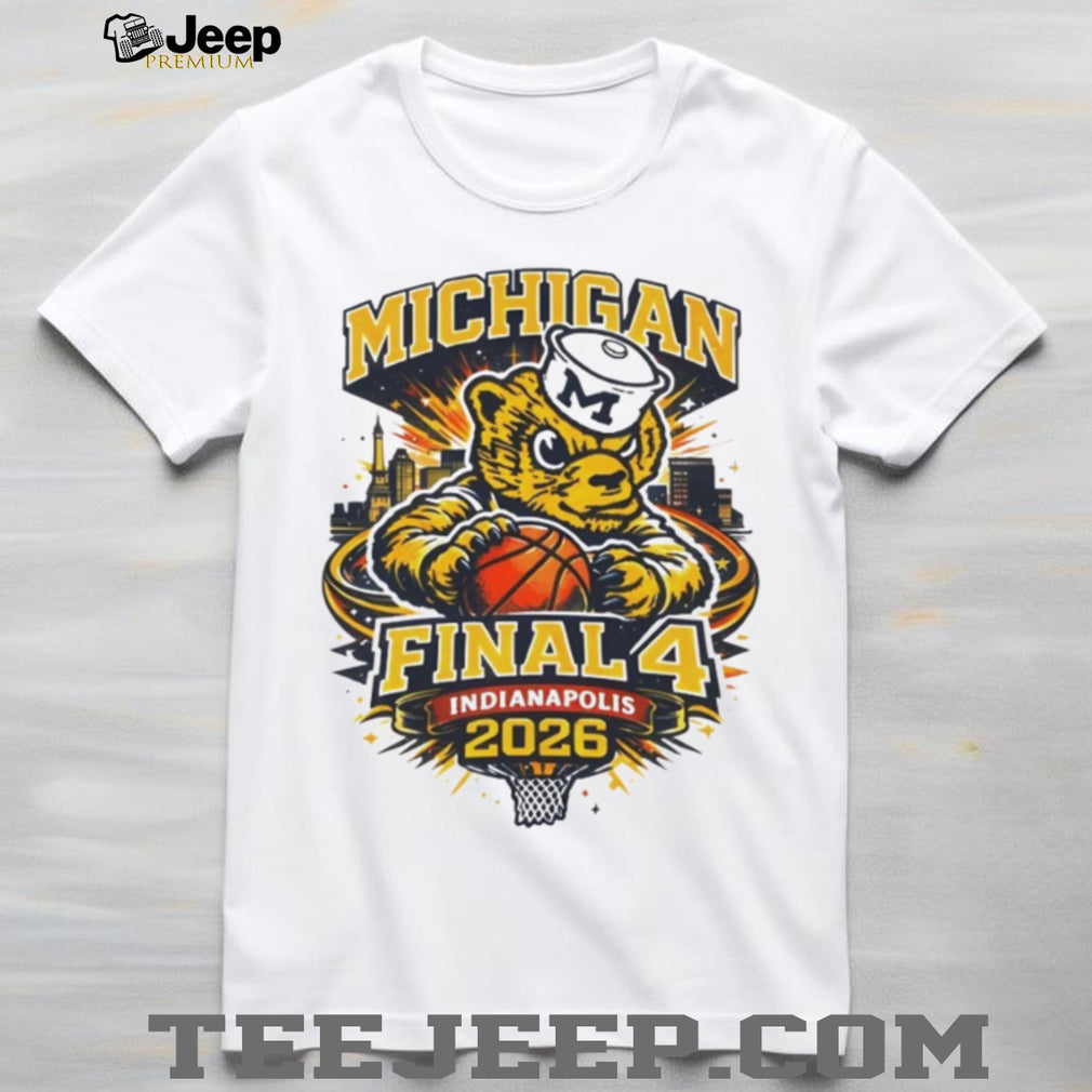 Michigan Basketball Mascot 2026 Final Four Indianapolis T Shirt