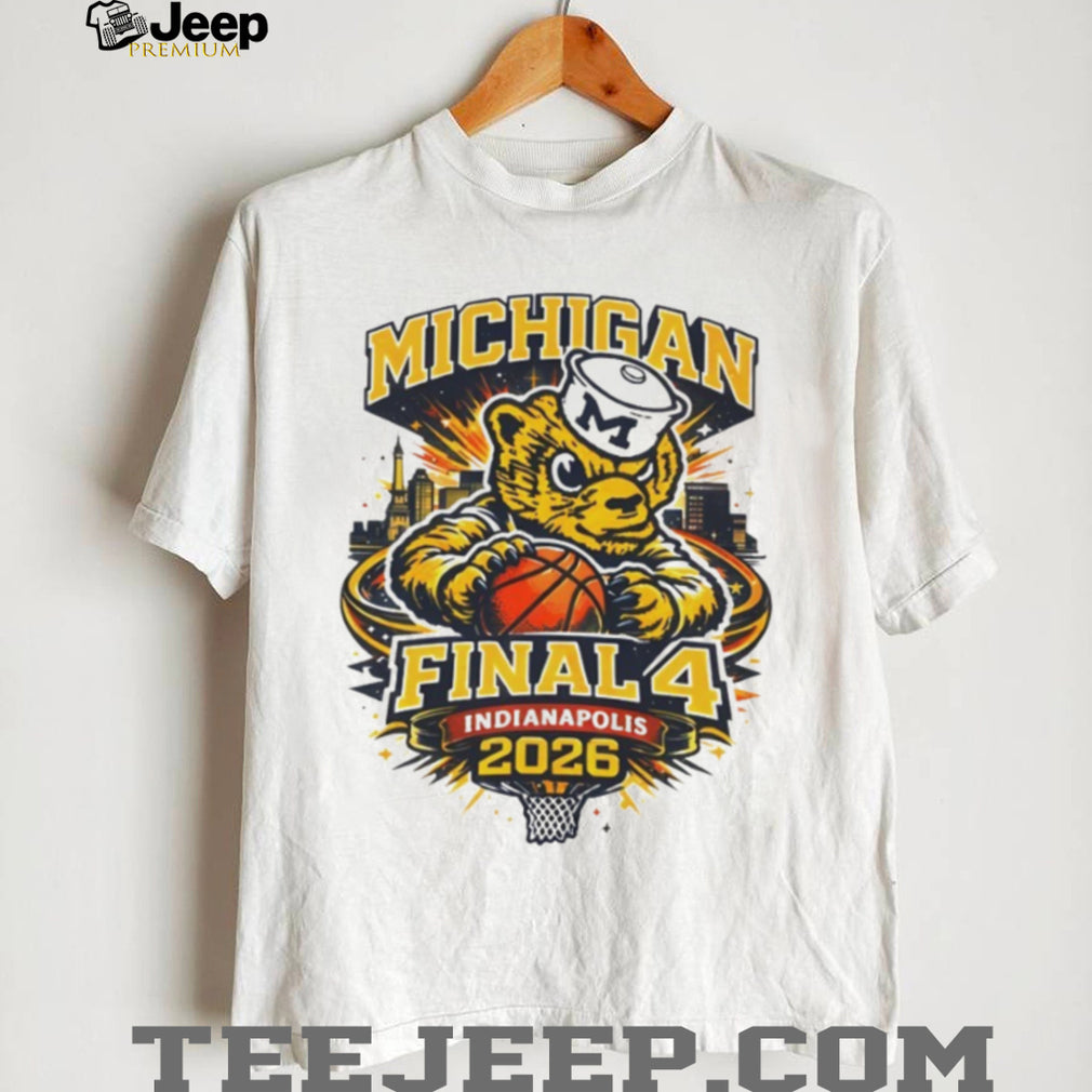 Michigan Basketball Mascot 2026 Final Four Indianapolis T Shirt
