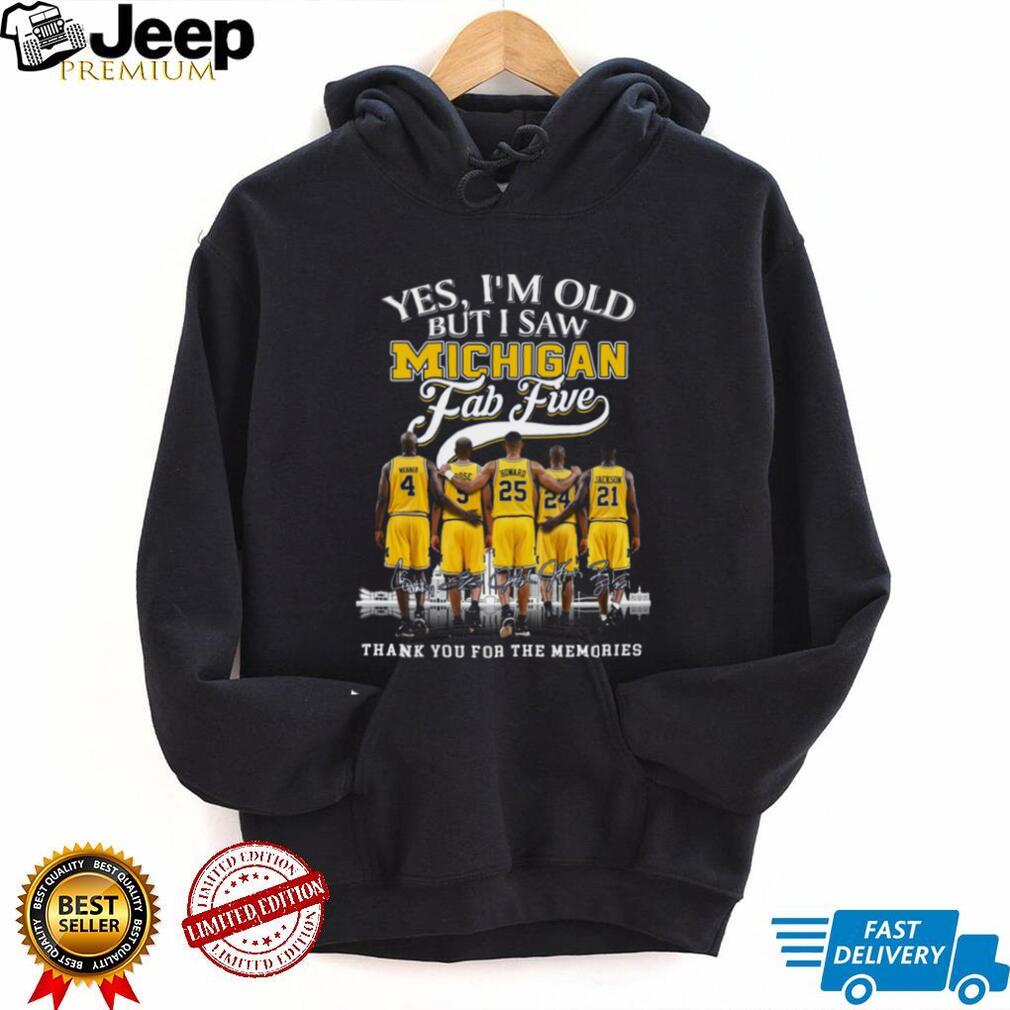 Michigan Fab Five Basketball Legends Signature Skyline T Shirt