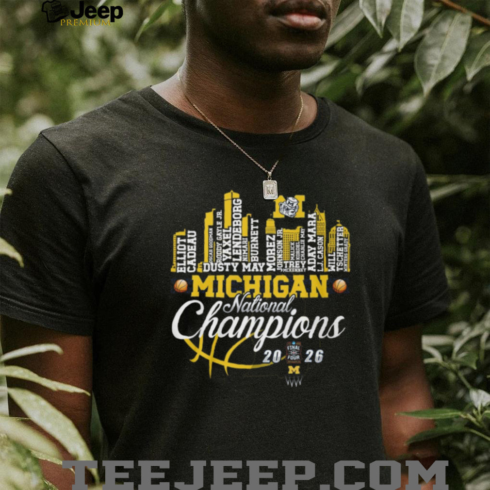 Michigan National Champions 2026 City Skyline Players Name T Shirt