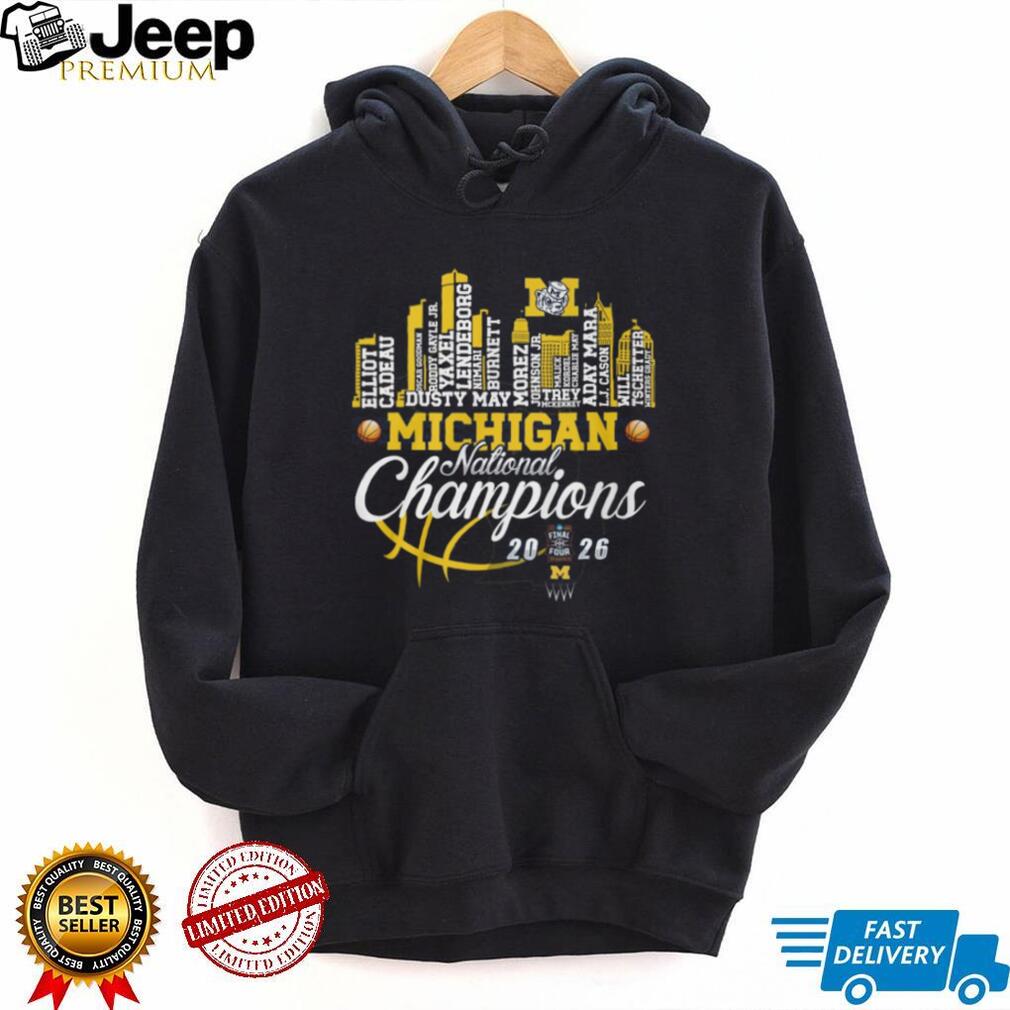Michigan National Champions 2026 City Skyline Players Name T Shirt