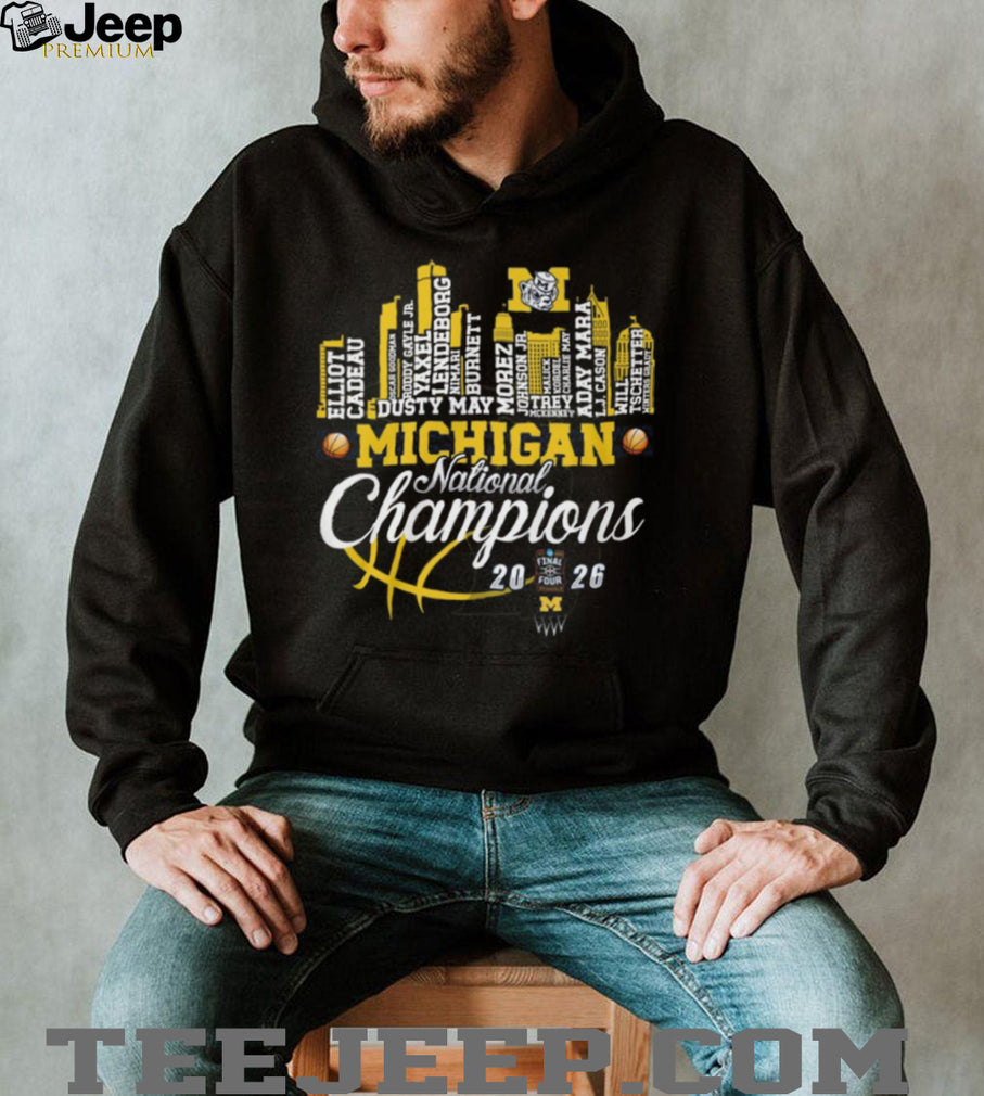 Michigan National Champions 2026 City Skyline Players Name T Shirt