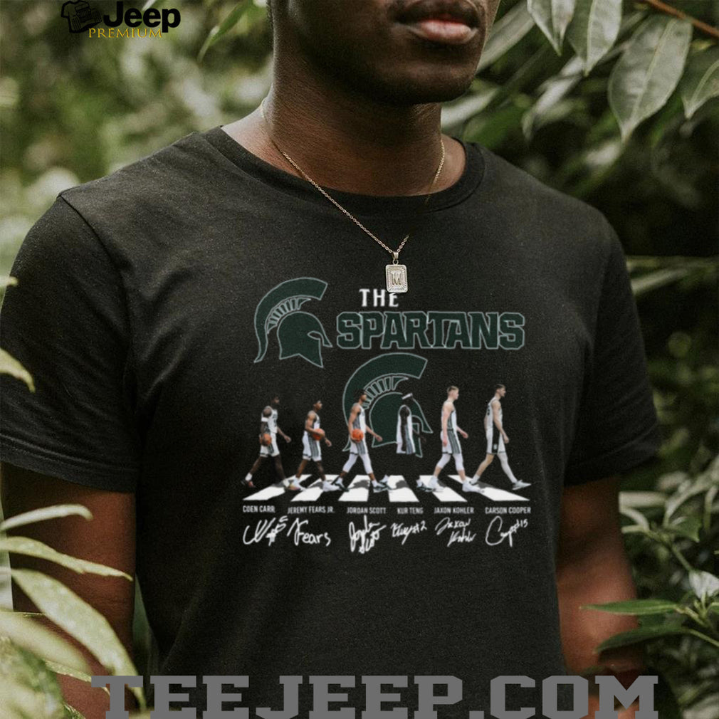 Michigan State Spartans Basketball Abbey Road Signature Team T Shirt