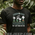 Michigan State Spartans Forever Peanuts Characters Green T Shirt