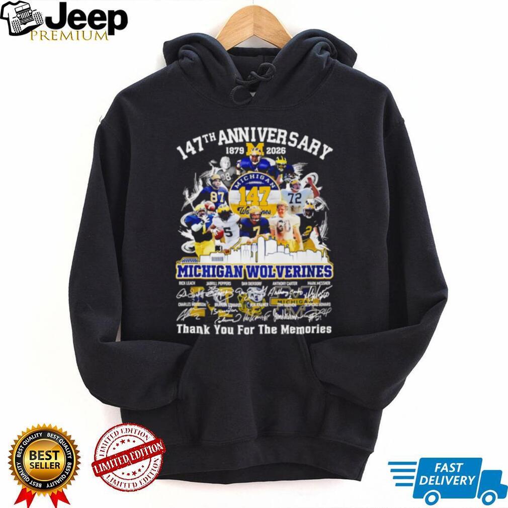 Michigan Wolverines 147th Anniversary (1879 2026) Legends Signatures T Shirt