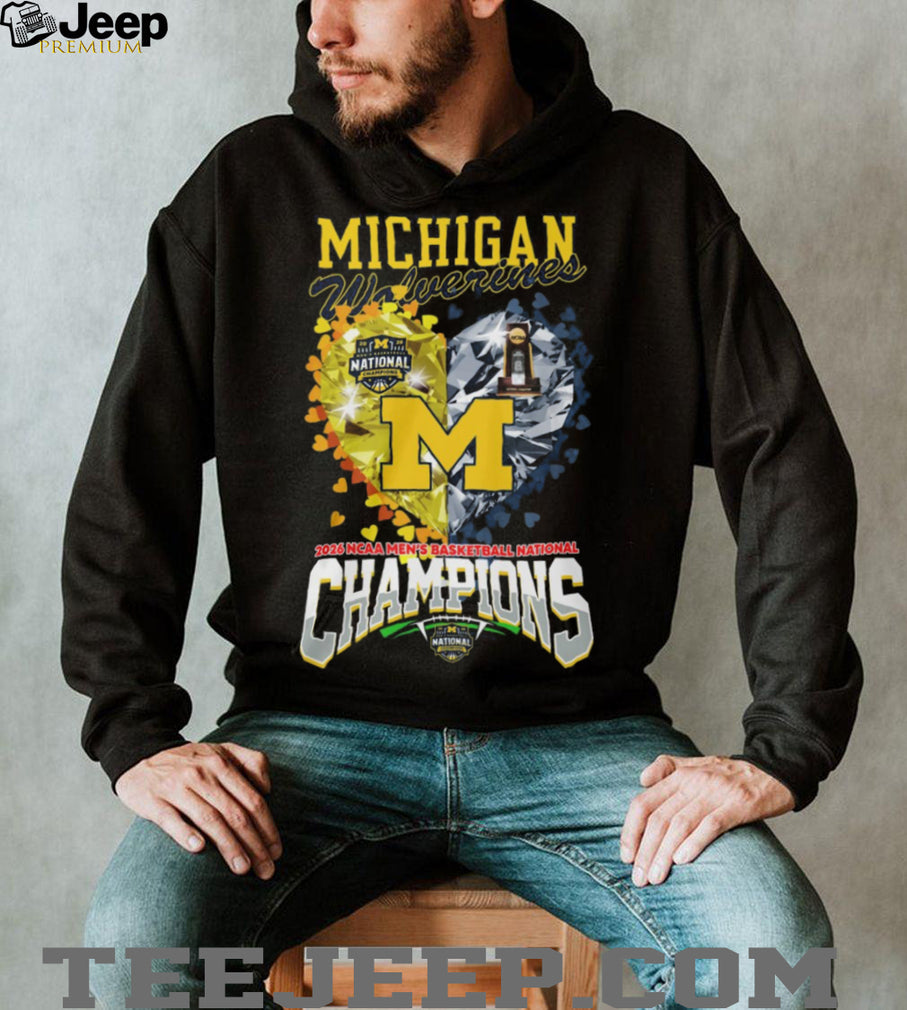 Michigan Wolverines 2024 NCAA Men’s Basketball National Champions Heart T Shirt