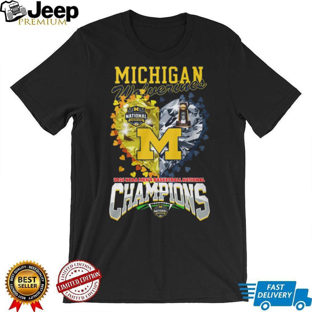 Michigan Wolverines 2024 NCAA Men’s Basketball National Champions Heart T Shirt