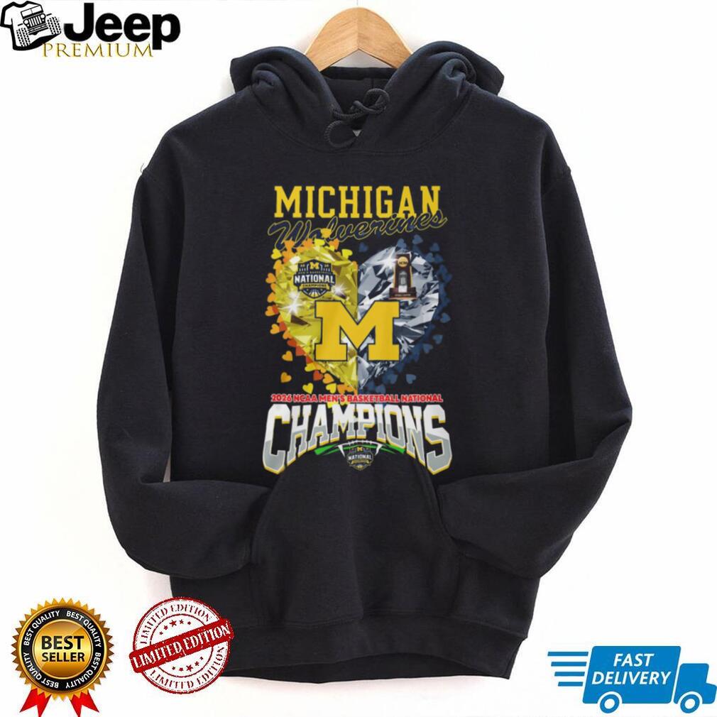 Michigan Wolverines 2024 NCAA Men’s Basketball National Champions Heart T Shirt