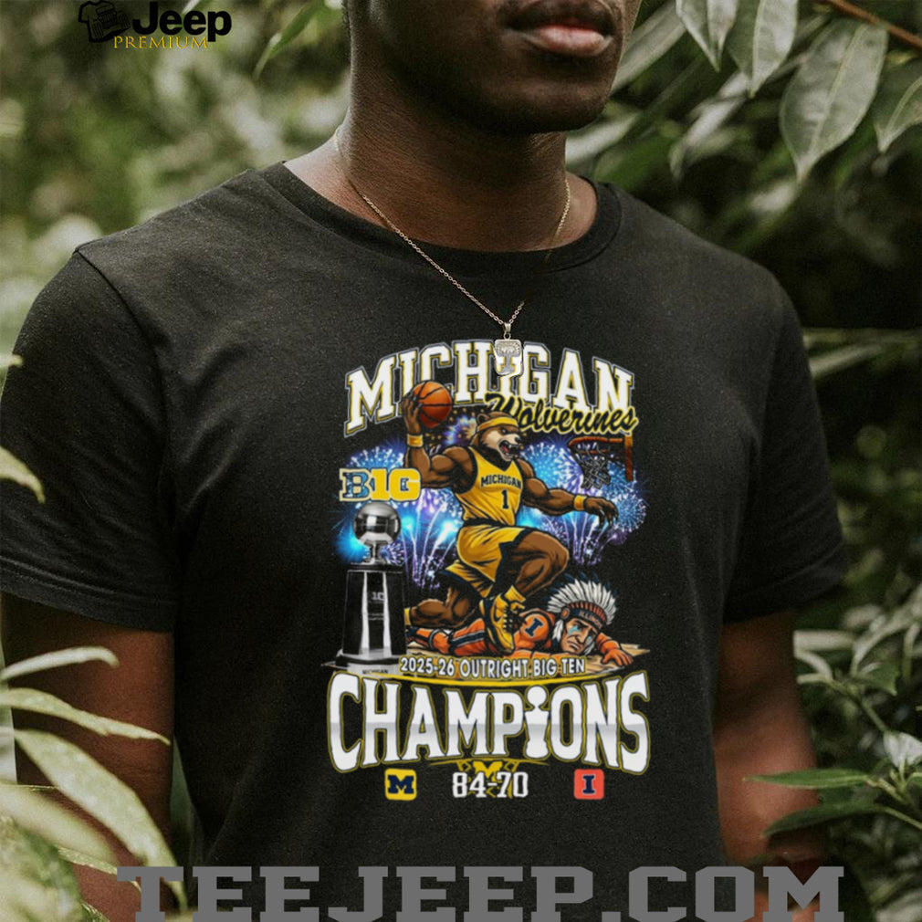 Michigan Wolverines 2025 26 Outright Big Ten Champions Basketball T Shirt