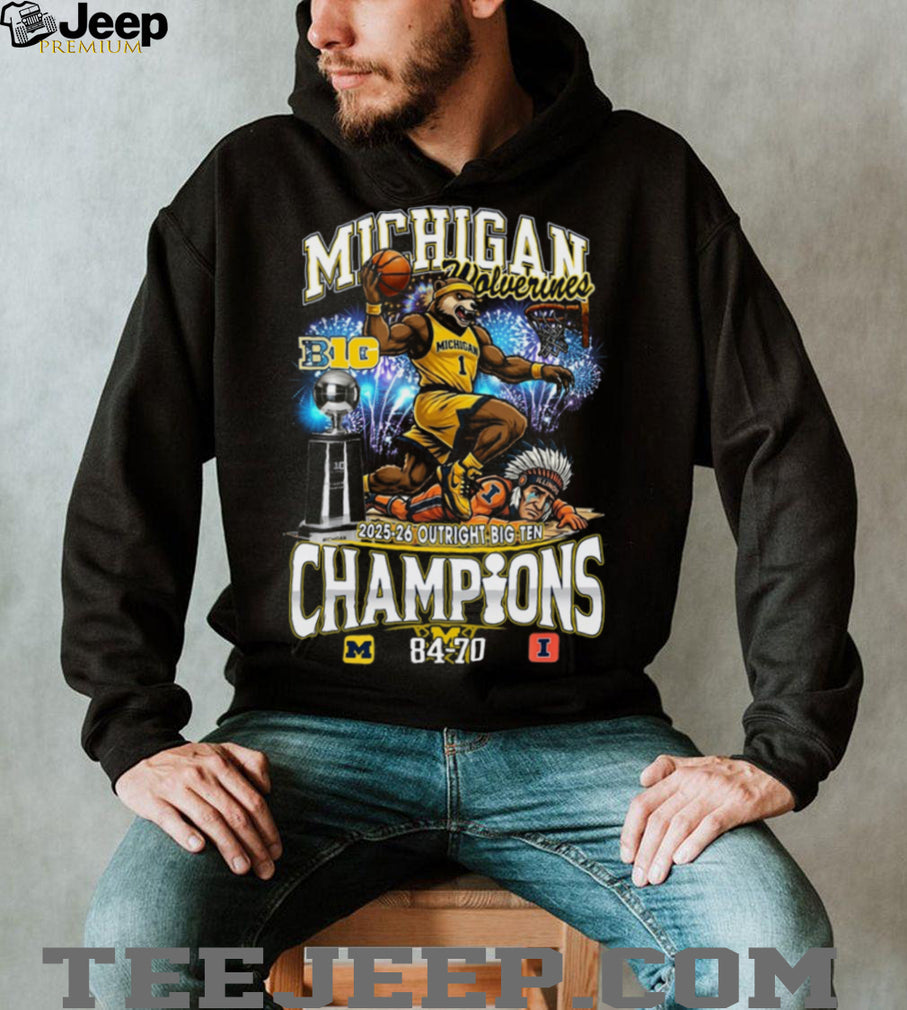 Michigan Wolverines 2025 26 Outright Big Ten Champions Basketball T Shirt