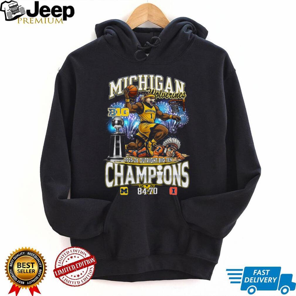 Michigan Wolverines 2025 26 Outright Big Ten Champions Basketball T Shirt