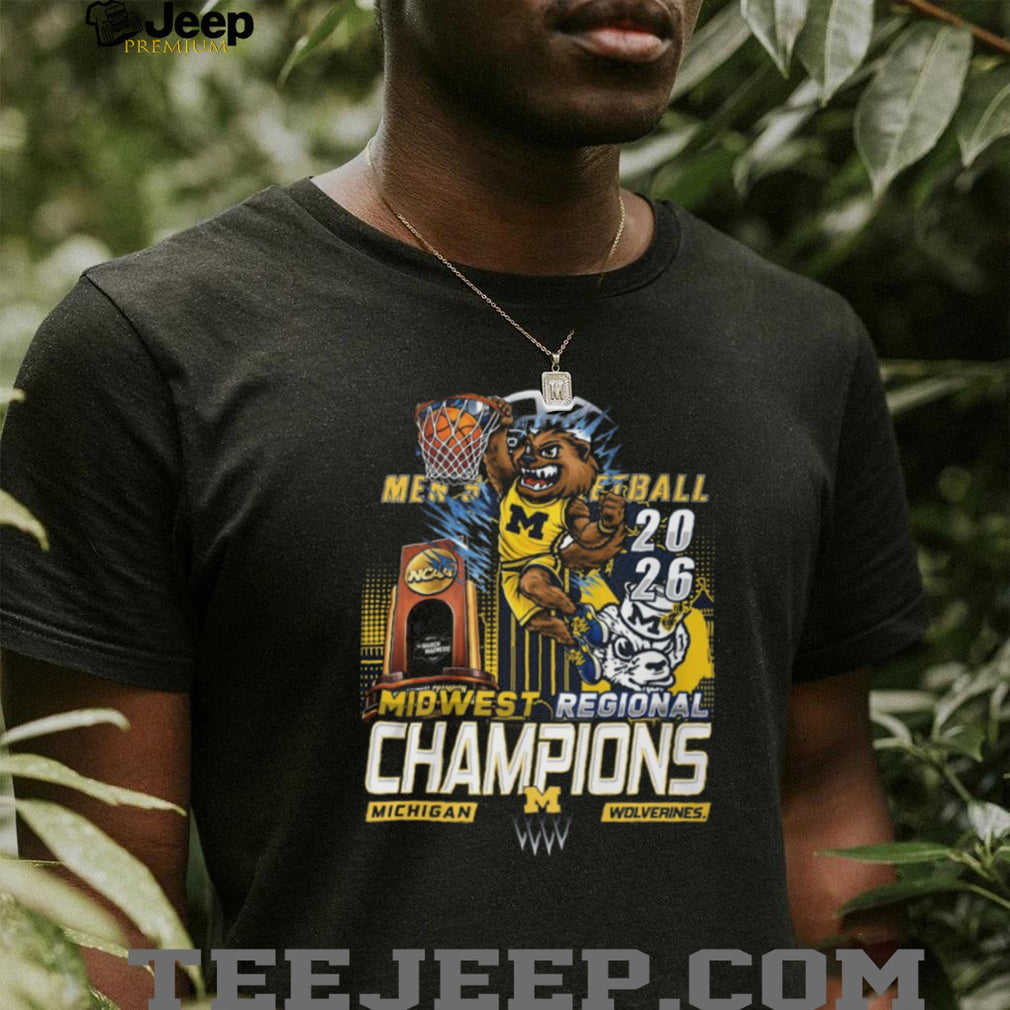 Michigan Wolverines 2026 Men’s Basketball Midwest Regional Champions T Shirt