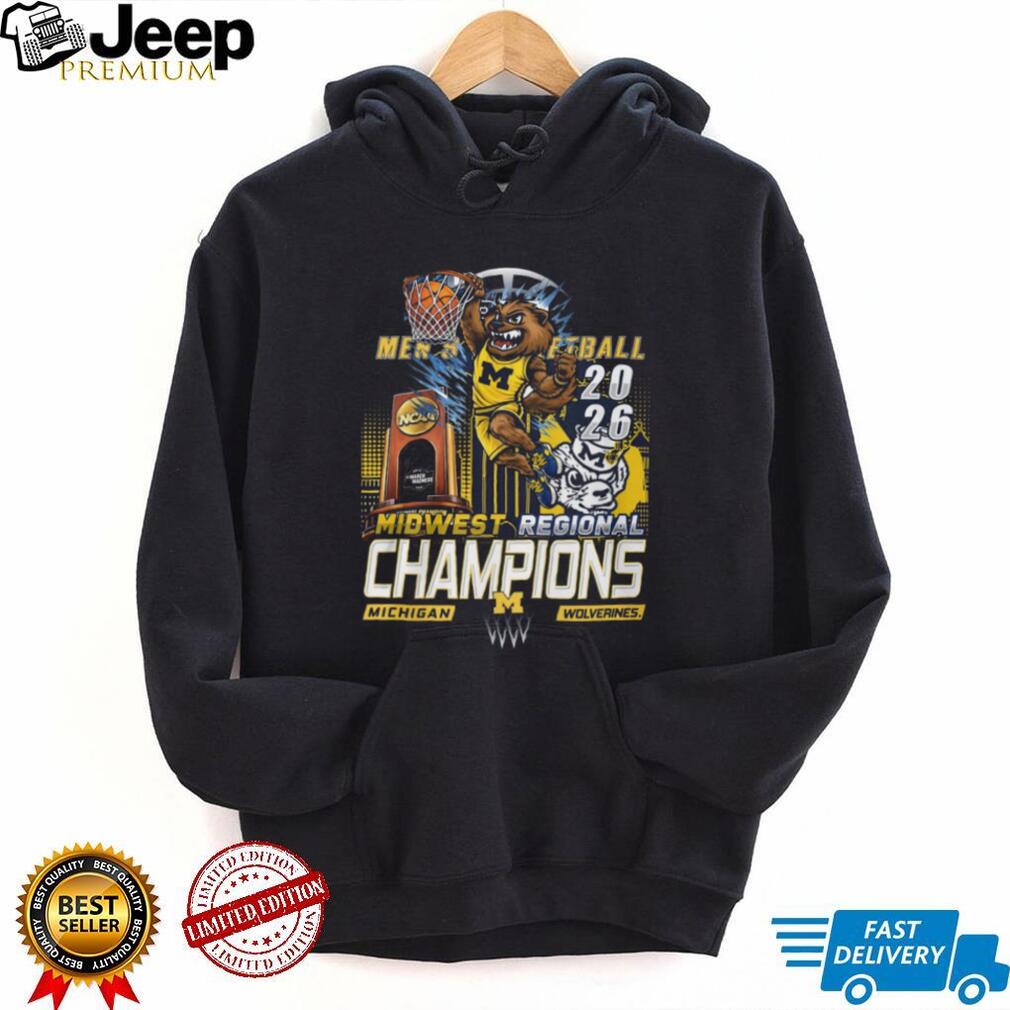 Michigan Wolverines 2026 Men’s Basketball Midwest Regional Champions T Shirt