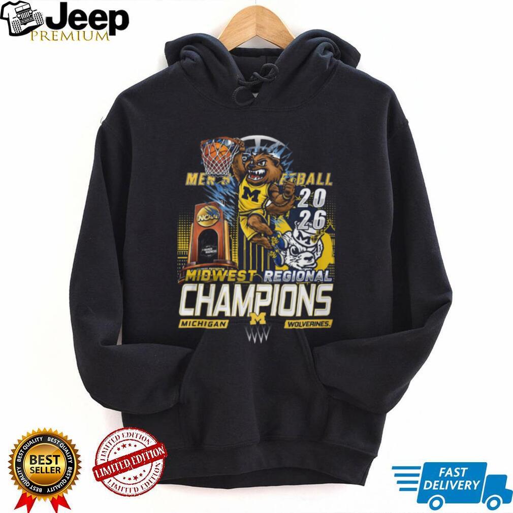 Michigan Wolverines 2026 NCAA Men’s Basketball Midwest Regional Champions T Shirt