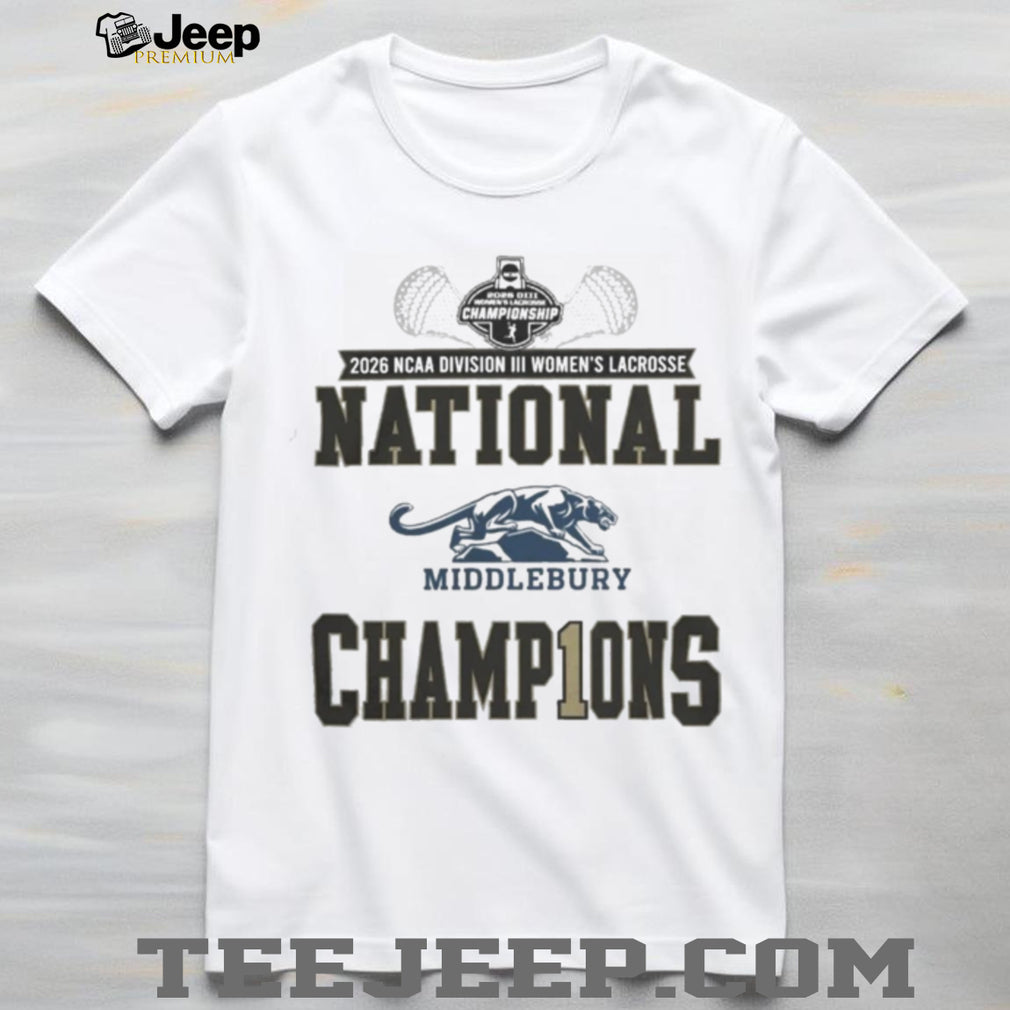 Middlebury Panthers Merch 2026 NCAA Division III Women’s Lacrosse National Champions Locker Room Shirt