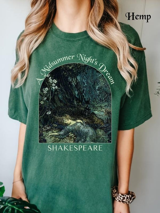 Midsummer Night's Dream, Shakespeare Shirt, Dark Academia Shirt, Light Academia Shirt, Artsy T-Shirt, Arthur Rackham, Vintage Art Clothes