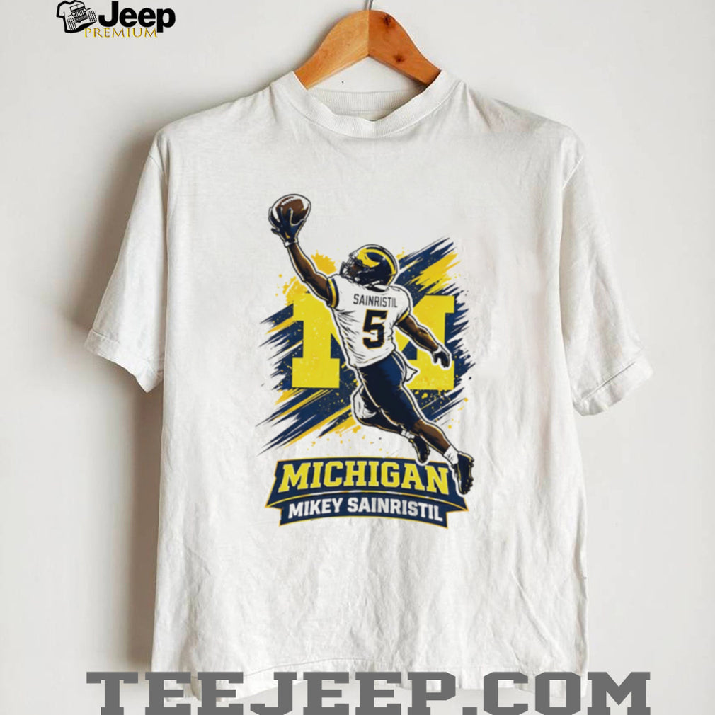 Mikey Sainristil Michigan Football Star Athlete Graphic T Shirt