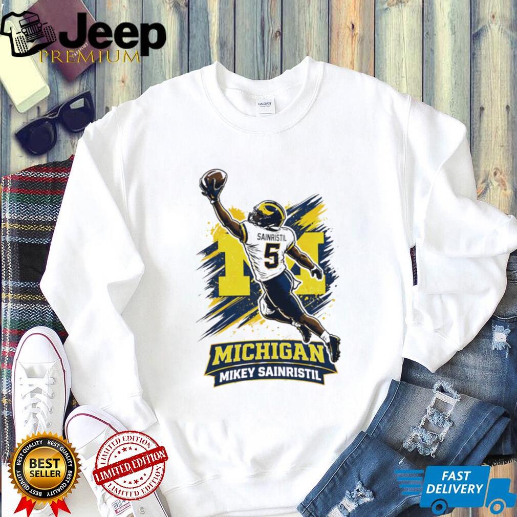 Mikey Sainristil Michigan Football Star Athlete Graphic T Shirt