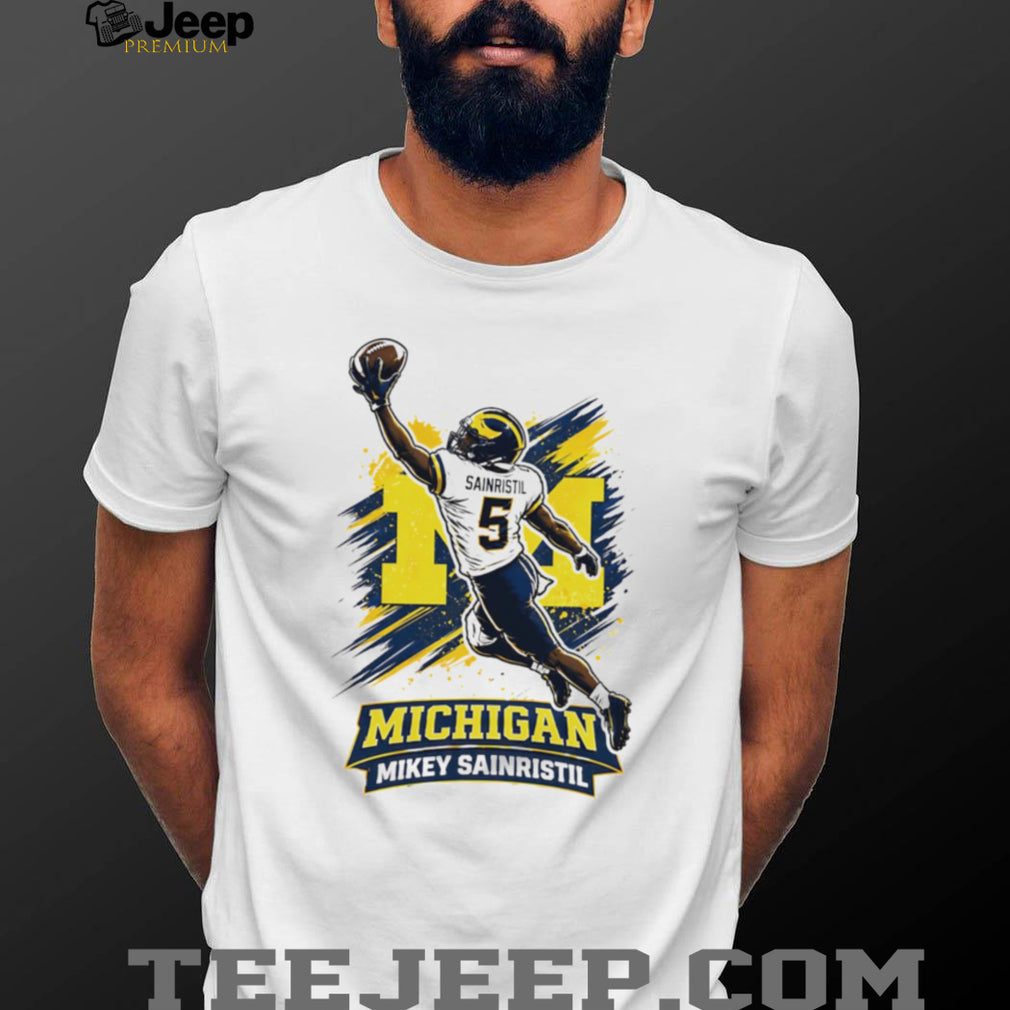 Mikey Sainristil Michigan Football Star Athlete Graphic T Shirt