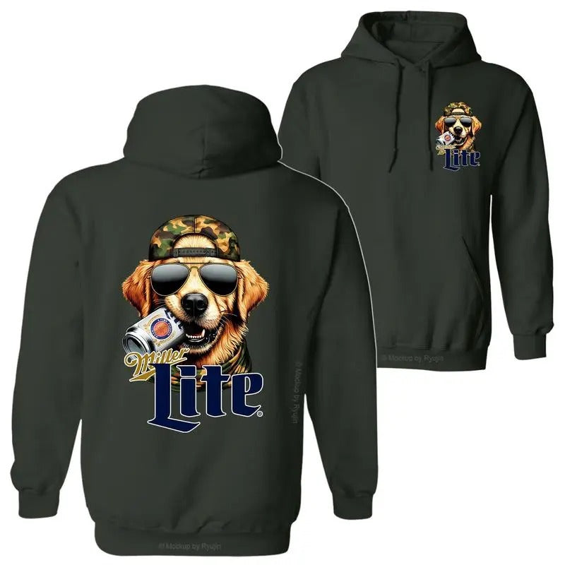 Miler Lite Golden Retriever Hunting Dog Hoodie , Miler Lite Hoodie, For Men, For Women T-Shirts, Sweatshirt | WearSparks.com