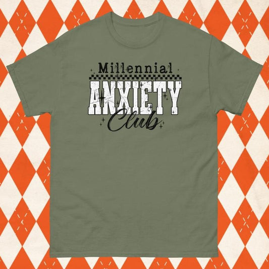 Millennial Anxiety Club Gildan Shirt - Gildanshirt Unisex Apparel Relaxed Fit Printed In The USA Clothing Womenswear Casual Comfort Cotton Top Athletic Boho Chic