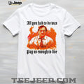 Milton Office Space Pay Us Enough To Live Fire Graphic T Shirt