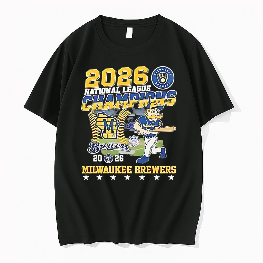 Milwaukee Brewers 2026 National League Champions Mascot Tshirts Sweater