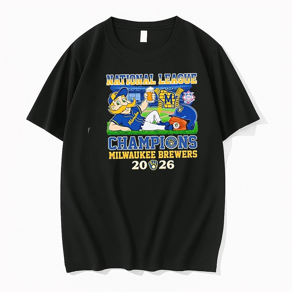 Milwaukee Brewers Mascot 2026 National League Champions Tshirts Sweater