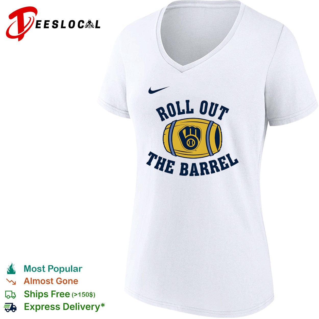 Milwaukee Brewers Roll out the Barrel MLB Baseball Logo shirt